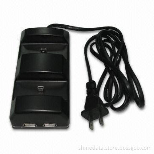 Blue Light Dual Charger Station, Used for PS3 Controllers